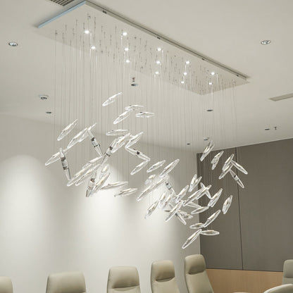 Moonlight Whispers Crystal Spiral Chandelier