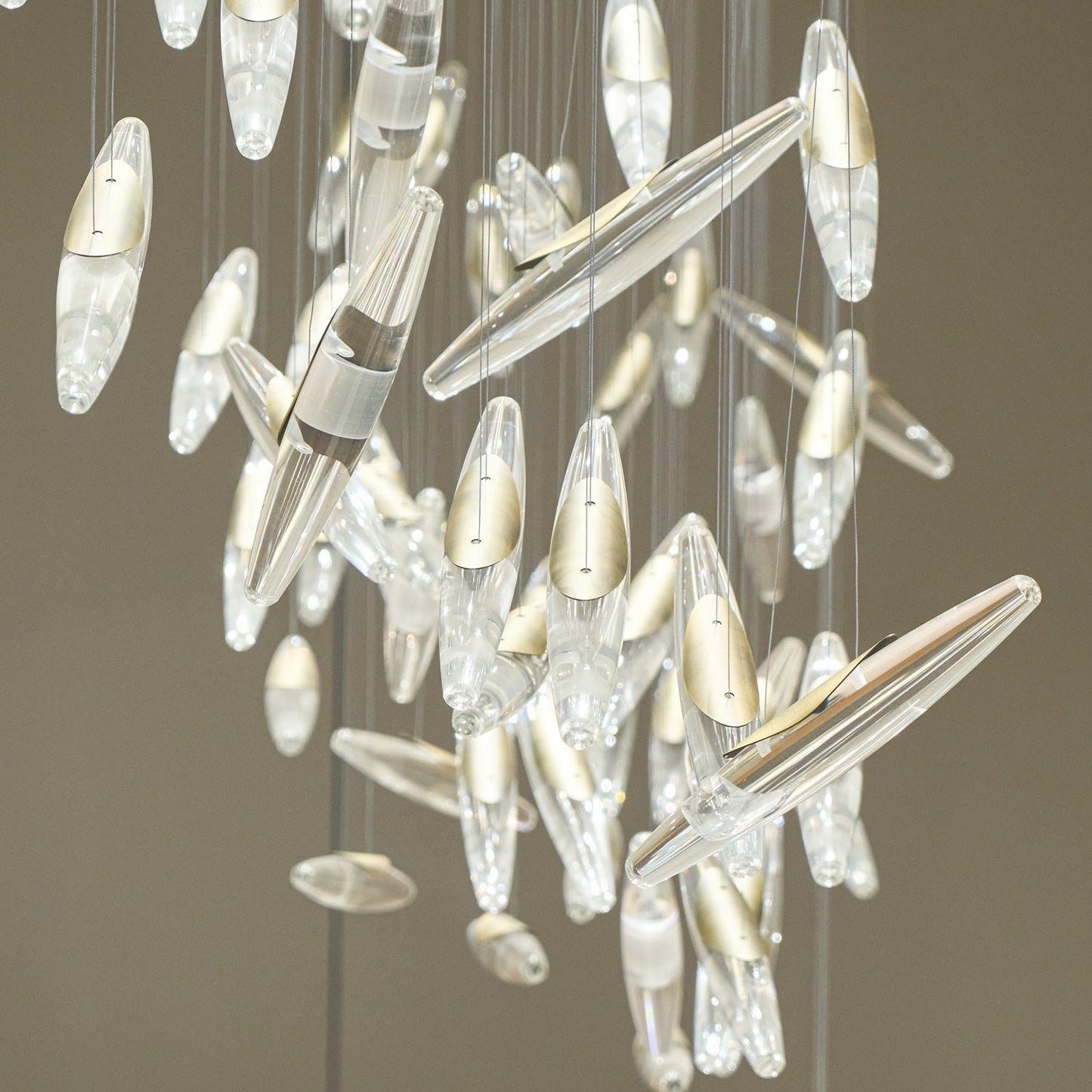 Moonlight Whispers Crystal Spiral Chandelier