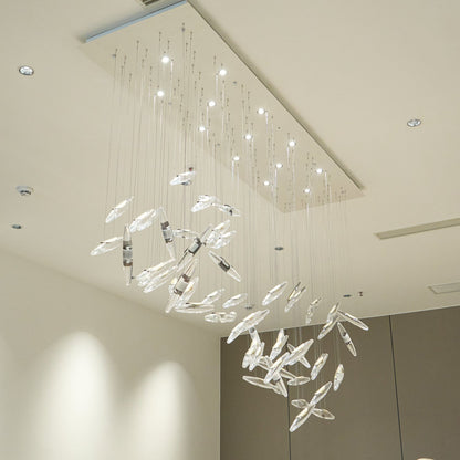 Moonlight Whispers Crystal Spiral Chandelier