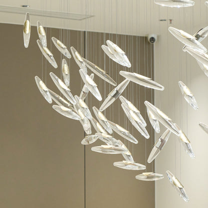 Moonlight Whispers Crystal Spiral Chandelier