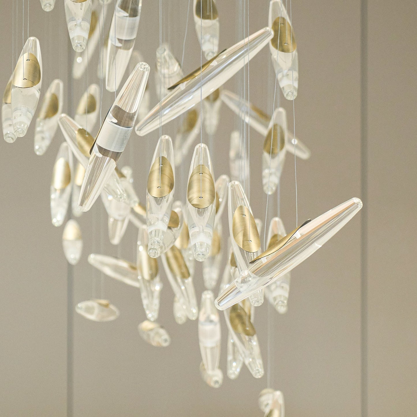 Moonlight Whispers Crystal Spiral Chandelier