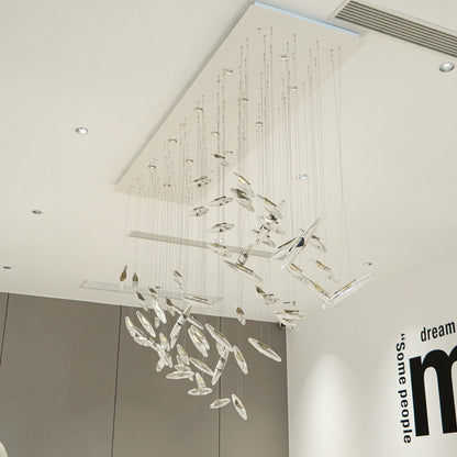 Moonlight Whispers Crystal Spiral Chandelier