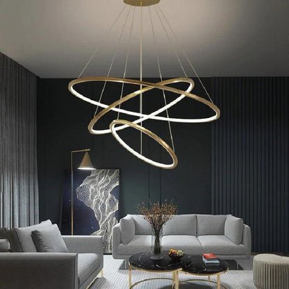 Multi Rings Modern Staircase Chandelier - Richardrider