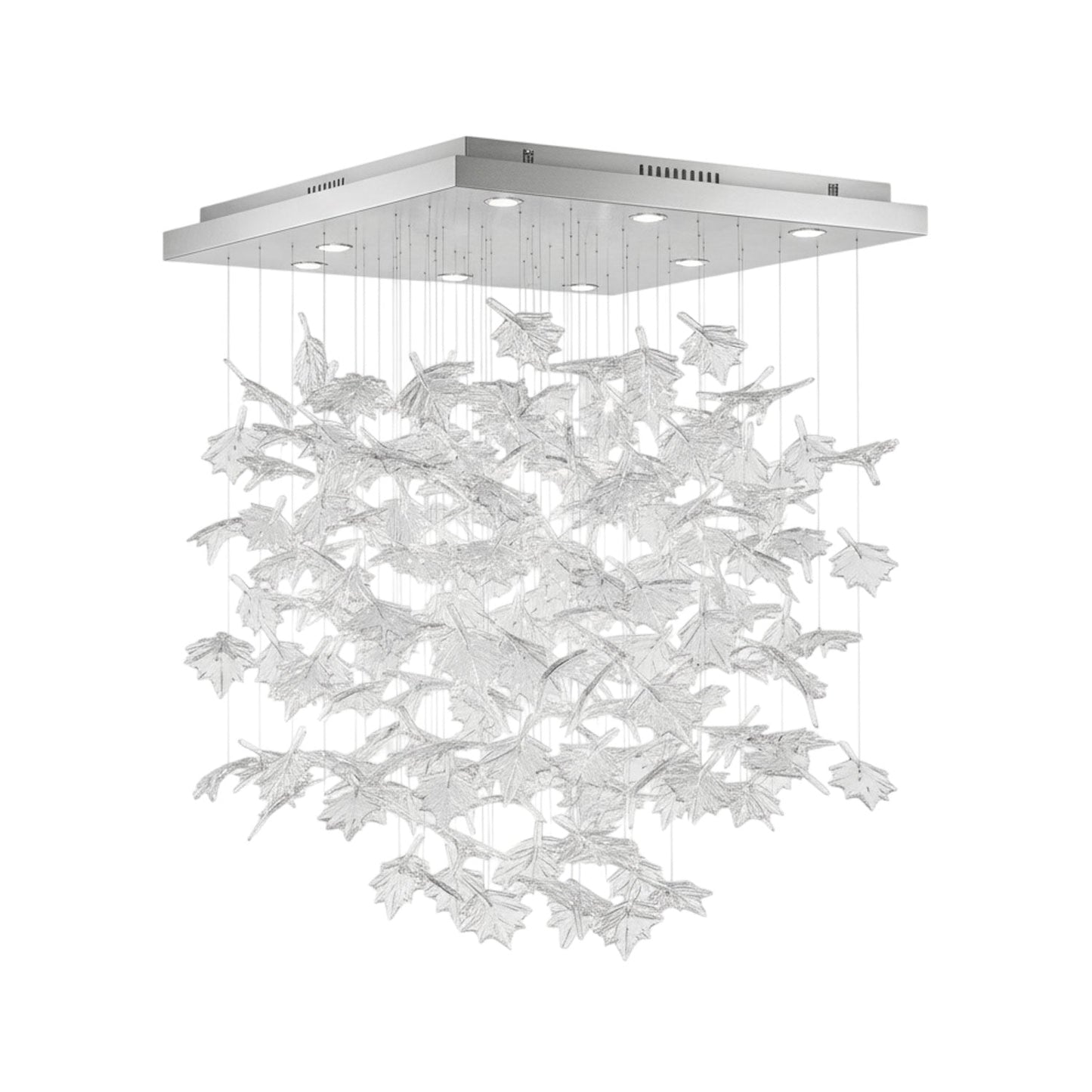 Multicolor Crystal Spiral Maple Leaf Chandelier