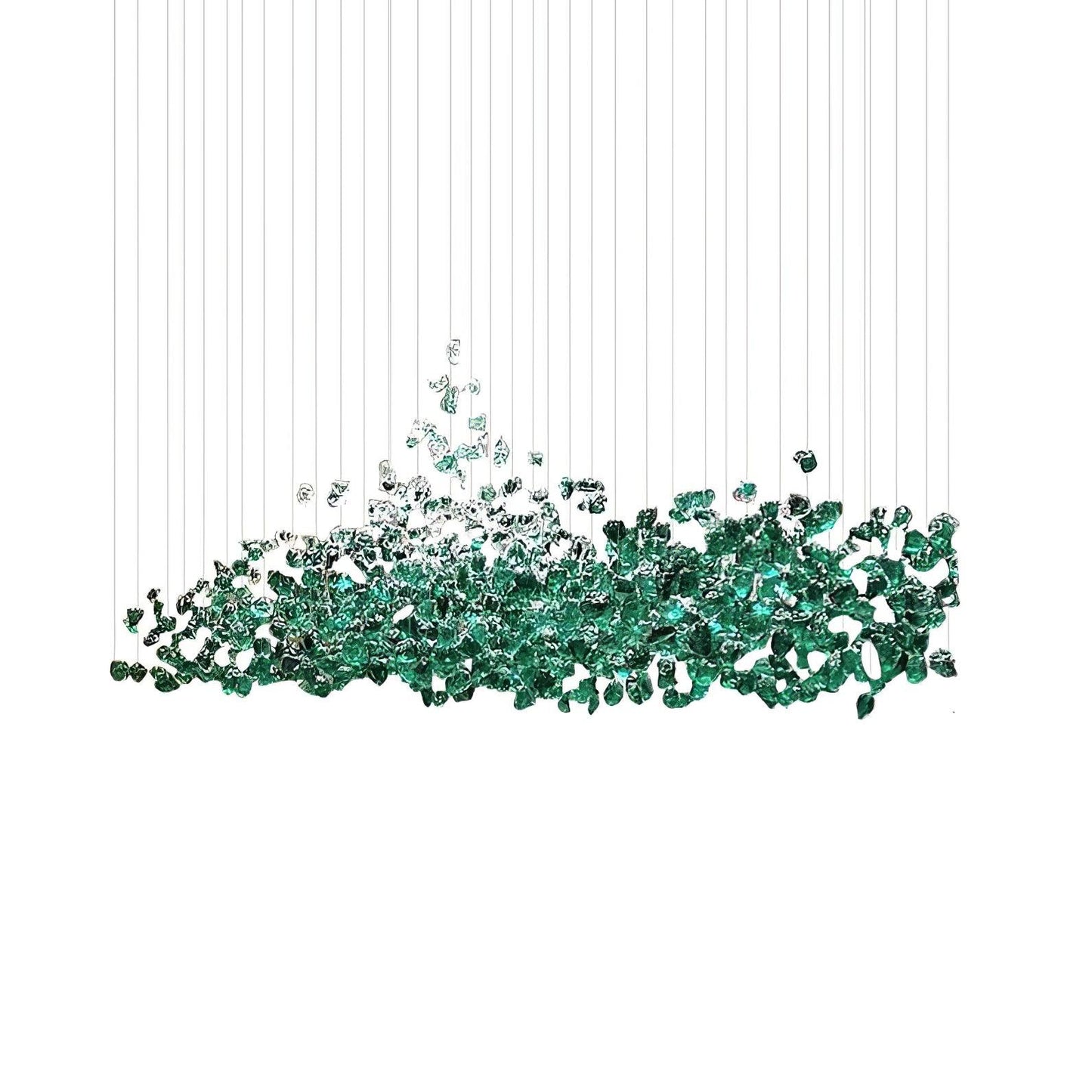 Crystal Stone Crystal Spiral Chandelier