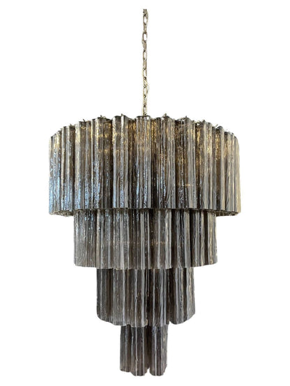 Murano Glass Chandelier – 78 tubes – Smoked
