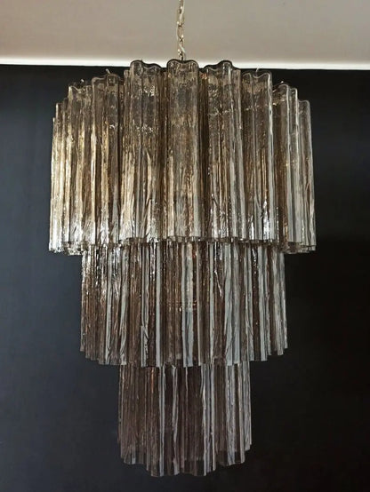 Murano Glass Chandelier – 52 tubes – Smoked