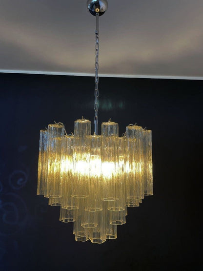 Murano Glass Yellow Chandelier – 36 Tubes