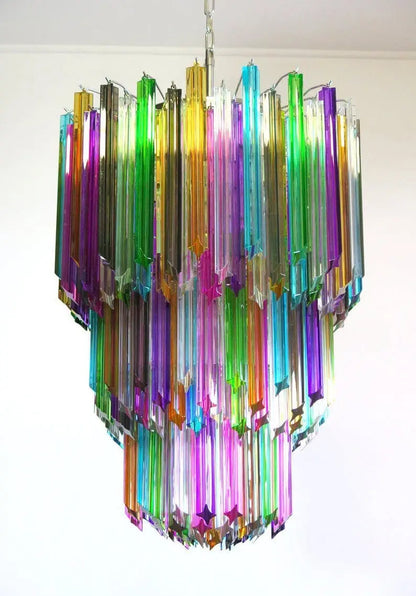 Murano Glass Chandelier – 184 prisms – Multi