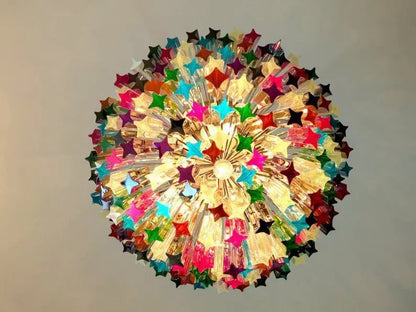 Murano Glass Chandelier – 184 prisms – Multi