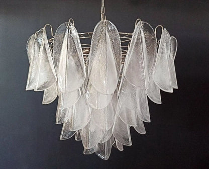 Murano Glass Chandelier – 23 Rondini – Granigliar – Transparent