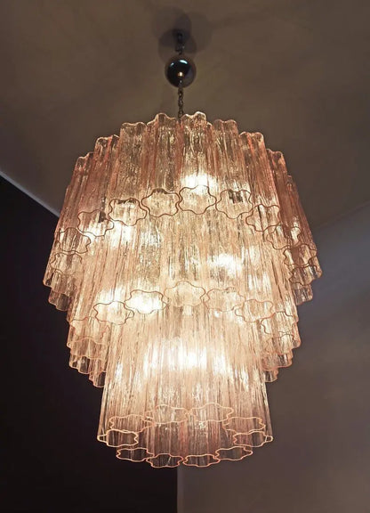 Murano Glass Chandelier – 52 tubes – Pink