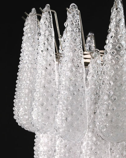 Murano Chandelier – Drop – 75 glasses – Transparent