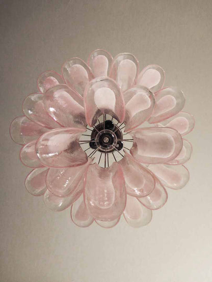 Murano Glass Chandelier – 26 petals – Pink