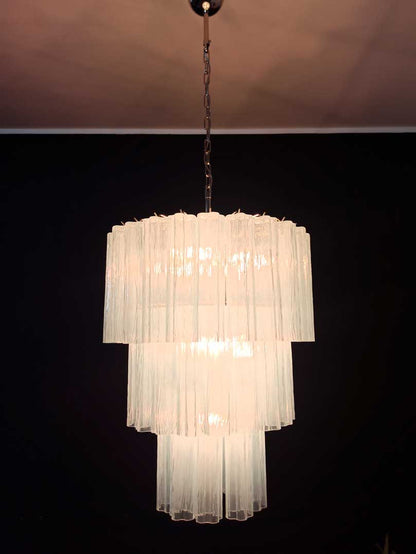 Murano Glass Chandelier – 52 tubes – Opal