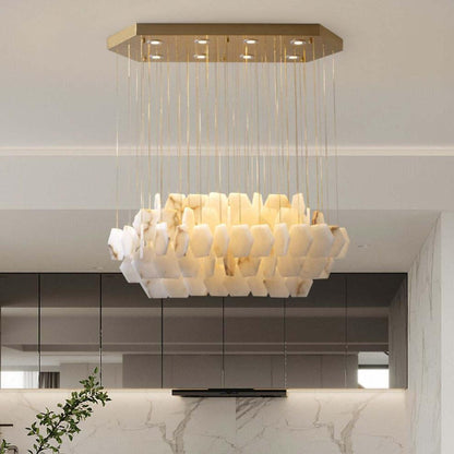 Natural Flake Alabaster Modern Chandelier - Richardrider