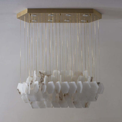 Natural Flake Alabaster Modern Chandelier - Richardrider