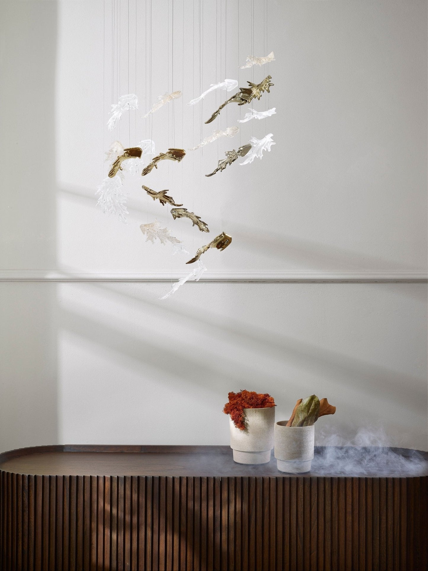 Galaxy Nectar Leaves Meteor Shower Crystal Spiral Chandelier