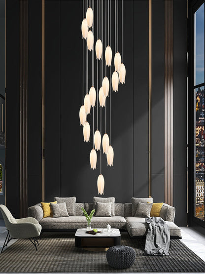 Elegant Flower Chandelier For Foyer/ Staircase - Richardrider