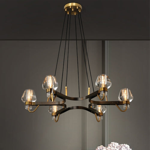 Post-modern Light Luxury Full Brass Chandelier for Living Room/Bedroom - Richardrider