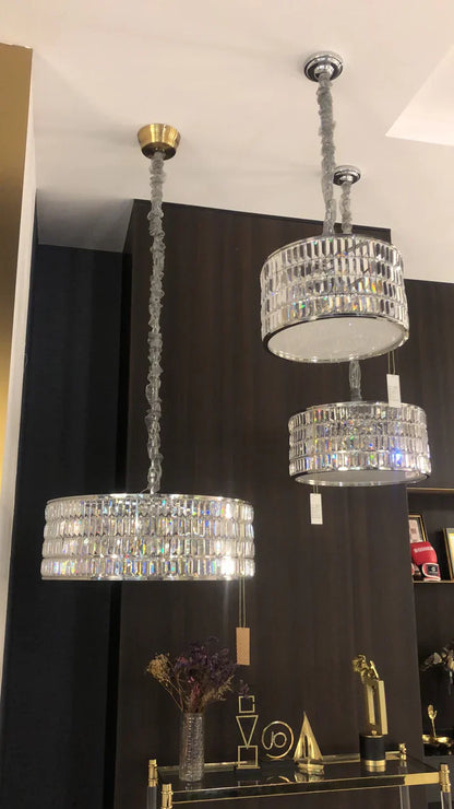 Italian Minimalist Drum Pendant Lamp for Living/Dining Room