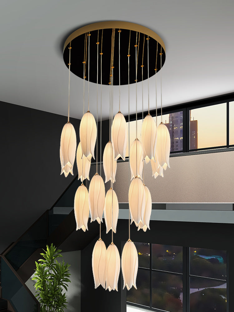 Elegant Flower Chandelier For Foyer/ Staircase - Richardrider