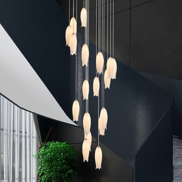 Elegant Flower Chandelier For Foyer/ Staircase - Richardrider