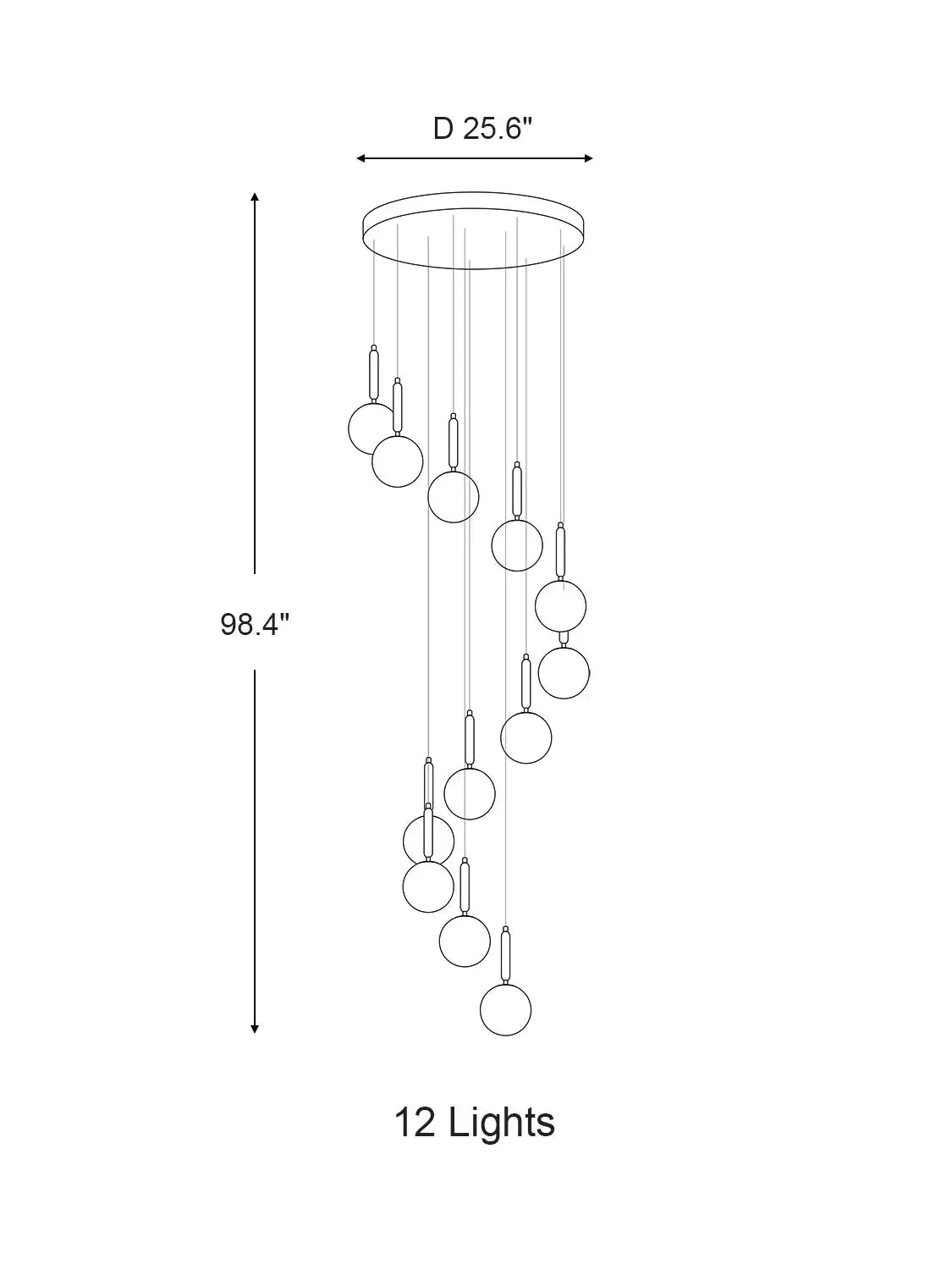 Extra Large Nordic Minimalist Long Pendant Light for Spiral Staircase/High-ceiling Room - Richardrider
