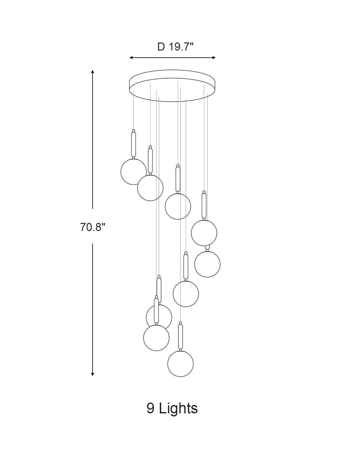 Extra Large Nordic Minimalist Long Pendant Light for Spiral Staircase/High-ceiling Room - Richardrider