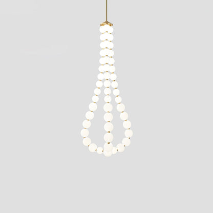 Glass Pearl Necklace Chandelier