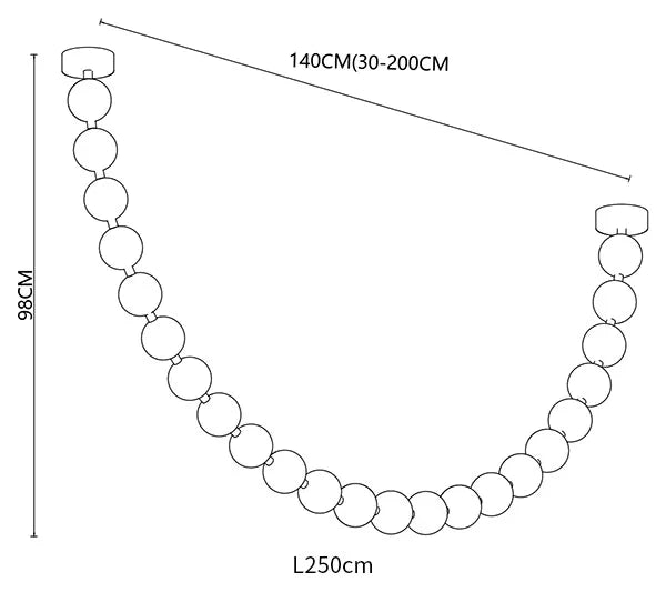 Modern Creative Pearl Necklace Chandelier for Living Room/Staircase/Foyer/Entryway - Richardrider