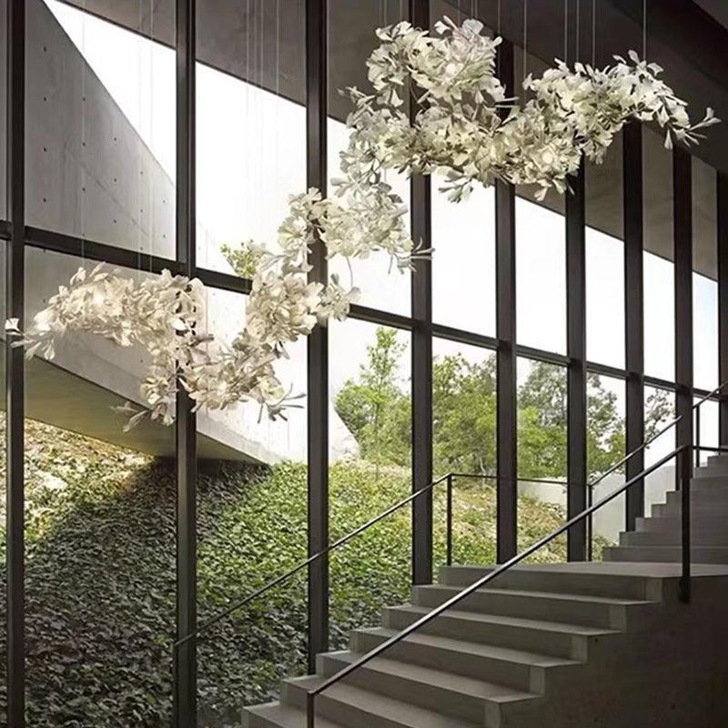 Modern Porcelain Ginkgo Branch Chandelier - Richardrider
