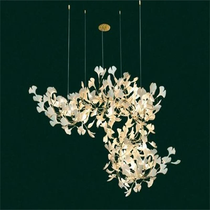 Modern Porcelain Ginkgo Branch Chandelier - Richardrider