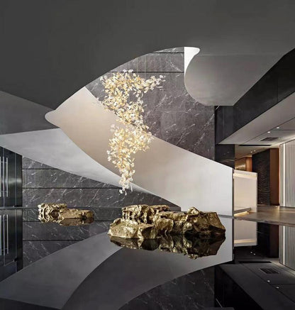 Modern Porcelain Ginkgo Branch Chandelier - Richardrider