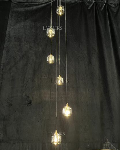Post-modern Extra-long Pendant Light Fixtures for Staircase/High-ceiling Space/Foyer