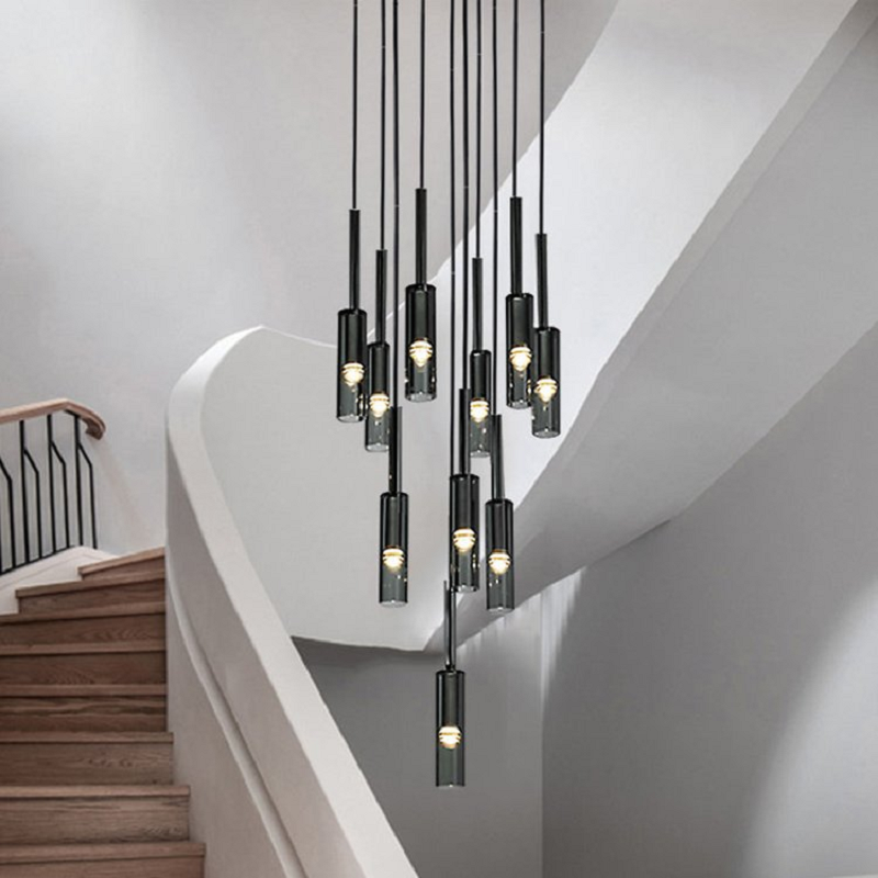 Kacey Postmodern Round Glass Chandelier For Staircase - Richardrider