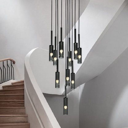 Kacey Postmodern Round Glass Chandelier For Staircase - Richardrider