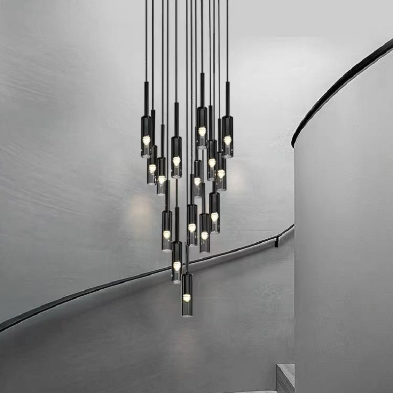 Kacey Postmodern Round Glass Chandelier For Staircase - Richardrider
