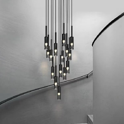 Kacey Postmodern Round Glass Chandelier For Staircase - Richardrider