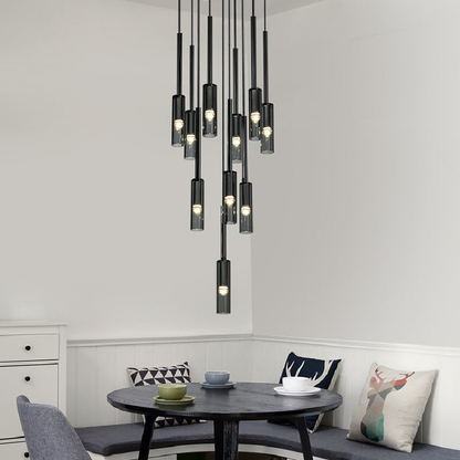 Kacey Postmodern Round Glass Chandelier For Staircase - Richardrider