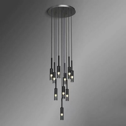 Kacey Postmodern Round Glass Chandelier For Staircase - Richardrider