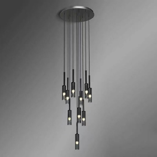 Kacey Postmodern Round Glass Chandelier For Staircase - Richardrider