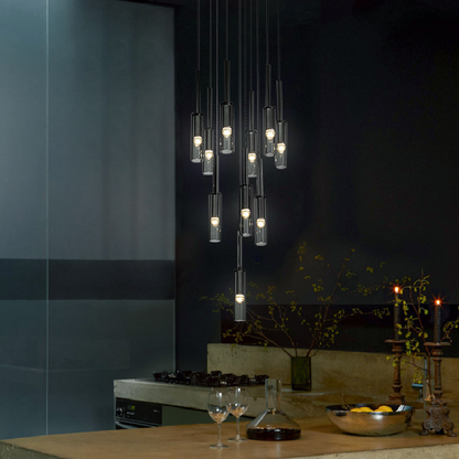 Kacey Postmodern Round Glass Chandelier For Staircase - Richardrider
