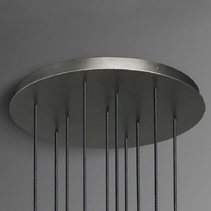 Kacey Postmodern Round Glass Chandelier For Staircase - Richardrider