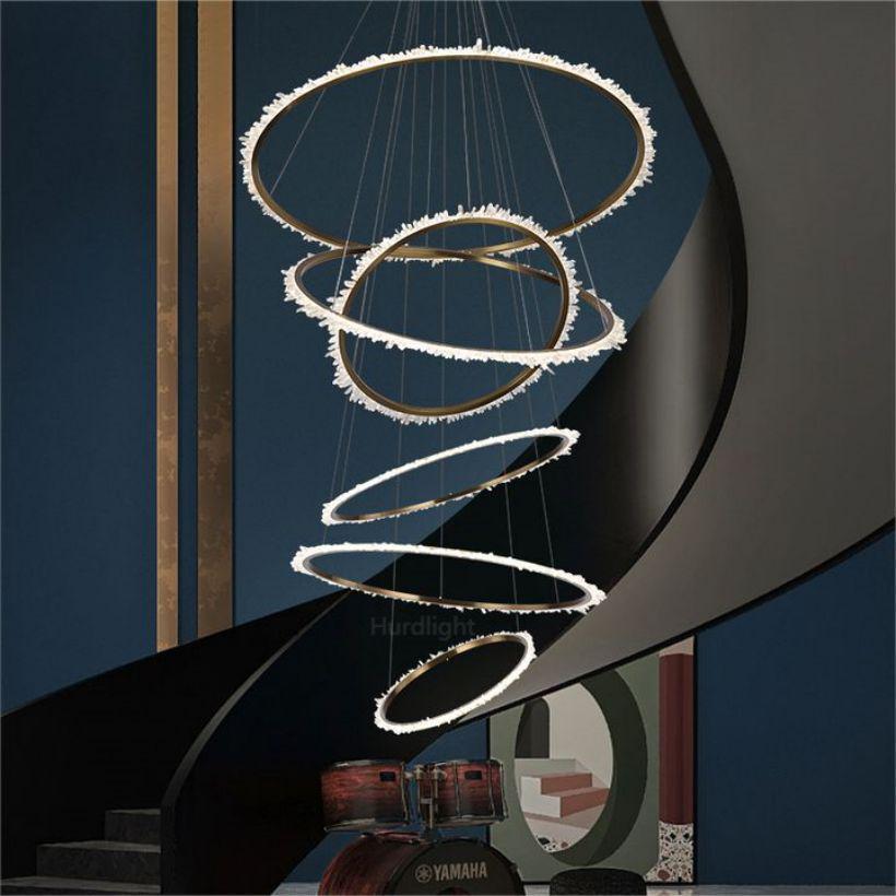 Primary Crystal Cluster Multi Rings Chandelier - Richardrider