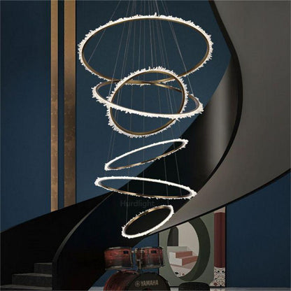 Primary Crystal Cluster Multi Rings Chandelier - Richardrider
