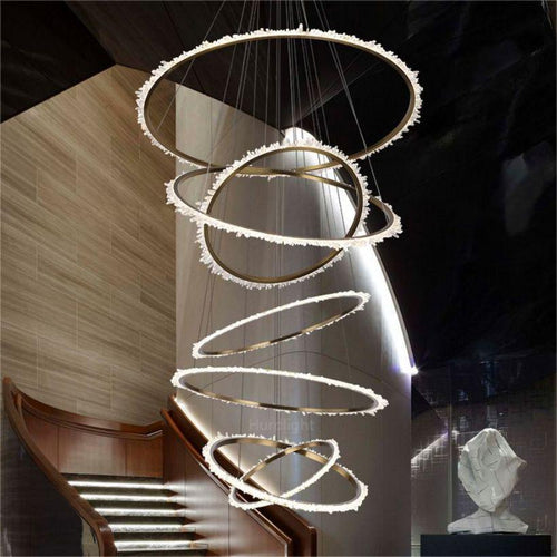 Primary Crystal Cluster Multi Rings Chandelier - Richardrider