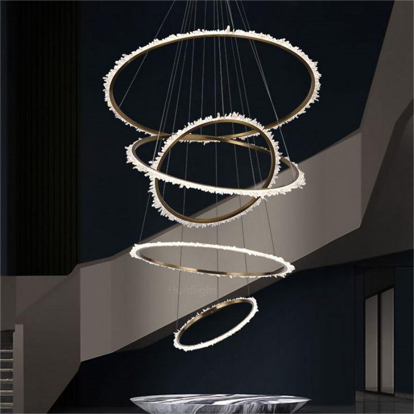 Primary Crystal Cluster Multi Rings Chandelier - Richardrider