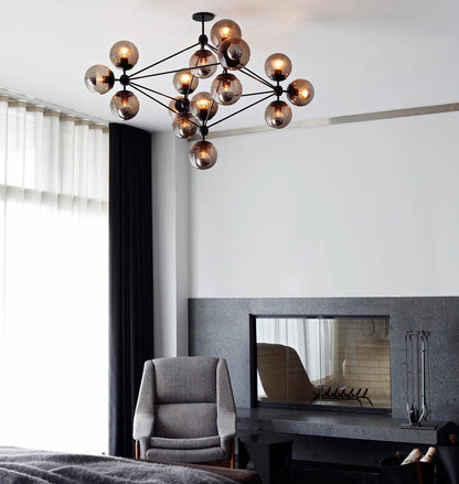 Modo Chandelier - 4 Sided, 15 Globes - Richardrider