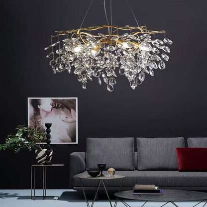 New Flower Romantic Light Luxury Crystal Chandelier for Bedroom / Living / Dining Room